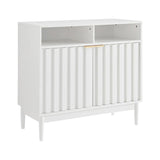 Sarantino Eleni 2-Door Sideboard Buffet Hallway Cabinet Storage Console Cupboard in White