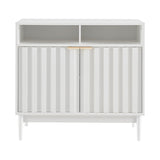 Sarantino Eleni 2-Door Sideboard Buffet Hallway Cabinet Storage Console Cupboard in White