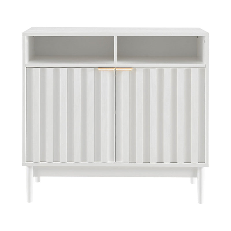Sarantino Eleni 2-Door Sideboard Buffet Hallway Cabinet Storage Console Cupboard in White