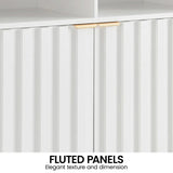 Sarantino Eleni 2-Door Sideboard Buffet Hallway Cabinet Storage Console Cupboard in White