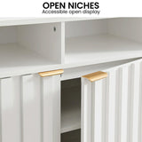 Sarantino Eleni 2-Door Sideboard Buffet Hallway Cabinet Storage Console Cupboard in White