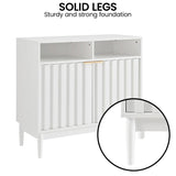 Sarantino Eleni 2-Door Sideboard Buffet Hallway Cabinet Storage Console Cupboard in White