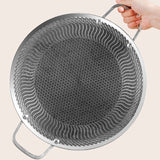 Honeycomb Non-Stick Grill Skewer Plate, 316 Stainless Steel, Portable Barbecue Grill with Handle, Universal Induction Cooktop Compatible, Round Shape, Outdoor Camping BBQ Accessory