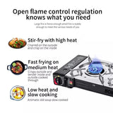 2 Burner Butane Countertop Stove, Portable Adjustable Burners with Carry Case, Portable Camping Stove with Baking Tray