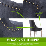 French Provincial Dining Chair | Oak Leg | 4 Pieces | AMOUR BLACK