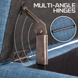 Storage Ottoman Stool 102cm Fabric DARK BLUE