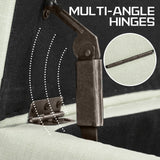 Storage Ottoman Stool 102cm Fabric LIGHT GREEN