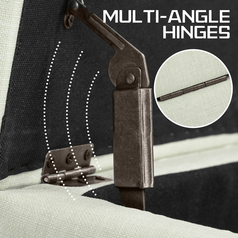 Storage Ottoman Stool 102cm Fabric LIGHT GREEN