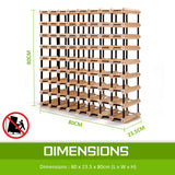 Timber Wine Rack Storage Cellar Organiser 72 Bottle