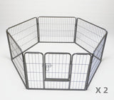 Heavy Duty 6-Panel Pet Playpen | Dog, Puppy, Cat & Rabbit Exercise Fence - 60cm