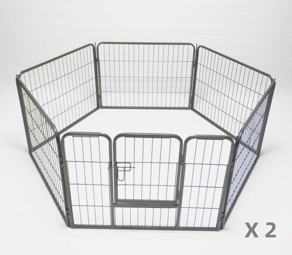 Heavy Duty 6-Panel Pet Playpen | Dog, Puppy, Cat & Rabbit Exercise Fence - 60cm