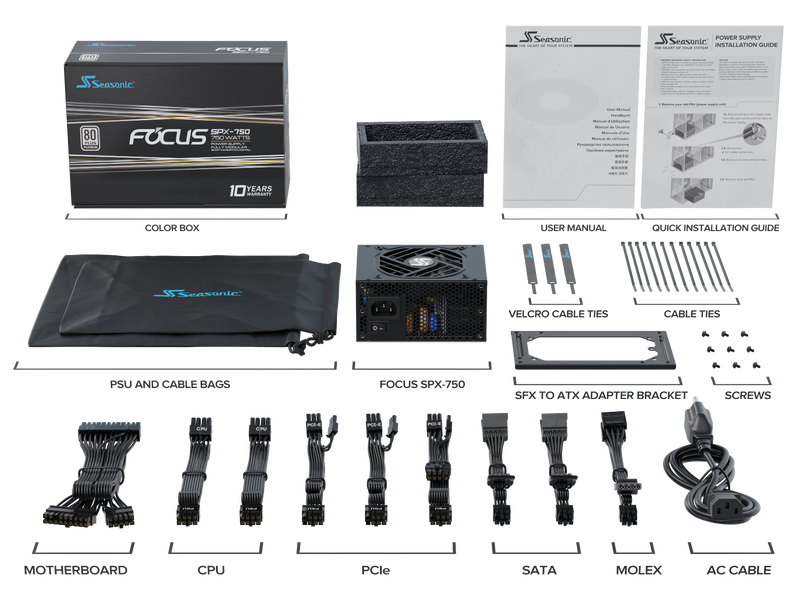 Seasonic FOCUS SPX-750 750W Fully Modular PSU