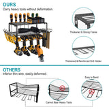 40cm Power Tool Organizer 4 Layers Garage Tool Storage Rack Workshop Tool Shelf Drill Pliers Hammer Rack