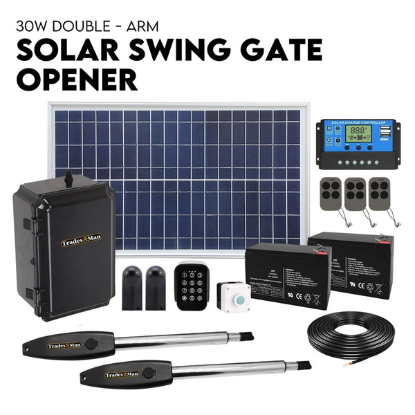 Automatic Gate Opener | Double Swing | Full Solar Power Kit | Remote Control