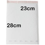 100 Piece Pack - 28 x 23cm White Bubble Padded Envelope Bag Post Courier Mailer Shipping Safe Fragile Self Seal