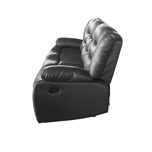 Recliner Sofa| In Faux Leather | 3 Seater | Lounge Couch | Black