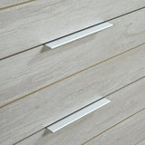 Tallboy with 5 Storage Drawers Natural Wood like MDF in White Ash Colour