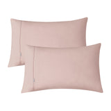 Vintage Washed 100% Cotton Sheet Set with 2 Pillowcases - Pink - Queen Size