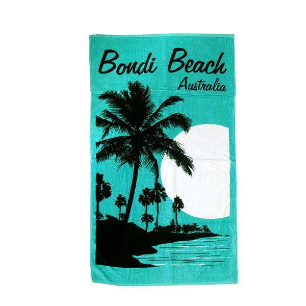 Beach Towel | Aqua Blu Bondi Beach | 100% Cotton | 80 x 150 cm