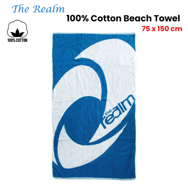The Realm 100% Cotton Beach Towel 75 x 150 cm