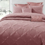 Ramesses Canyou Rose 7- Piece Air Cloud Bamboo Blend Matelasse Comfort Set Queen