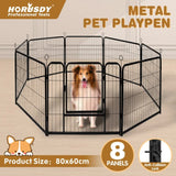 Pet Dog Playpen Puppy Exercise Cage Enclosure Fence Metal Outdoor 8 Panel