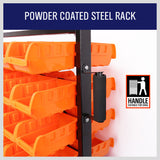 92-Piece Bin Mobile Garage Storage Bin Rack Heavy-Duty Tool Organizer with Swivel Wheels