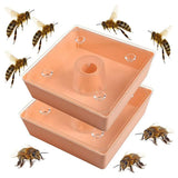2PCS Bee Feeder Square Water Feeder Beehive Drinking Tool Plastic Beekeeping