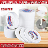Double Sided White PE Foam Sticky Tape Mounting DIY Craft Strong Adhesive 2.5m - 40mm*2.5m