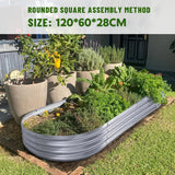 Galvanized Raised Garden Bed Metal Planter Box for Vegetables Flowers Herbs