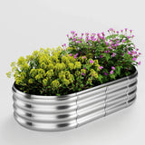 Galvanized Raised Garden Bed Metal Planter Box for Vegetables Flowers Herbs