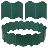 20PCS Garden Edging Fence Decorative Plastic Lawn Border Panels Landscaping - Black