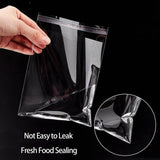 100Pcs Self-Adhesive Clear Opp Cellophane Bags with Air Hole - 6*6+2cm
