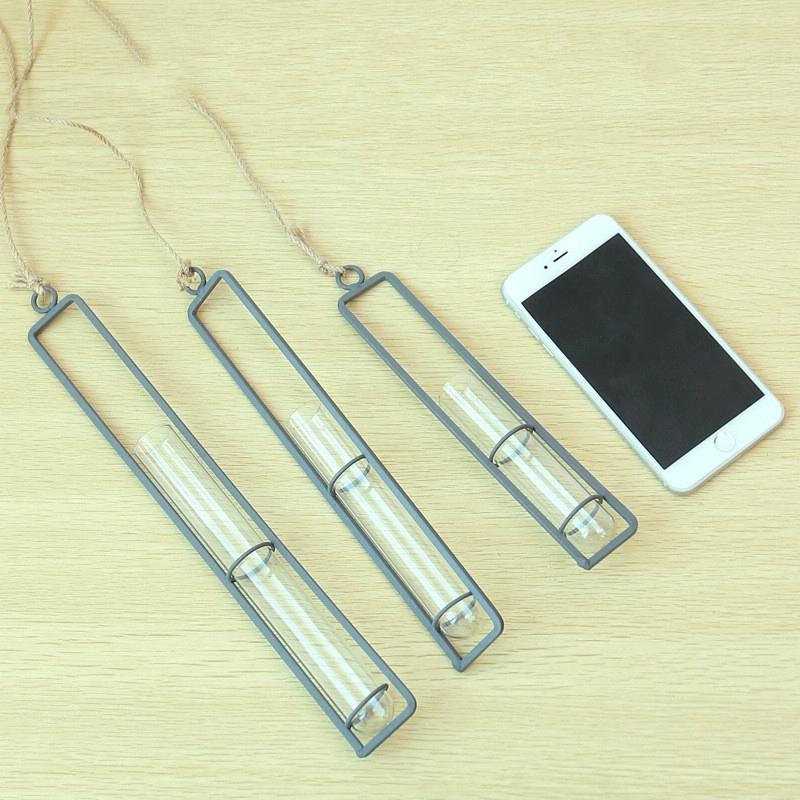 Charming Iron Art Glass Wall Hanging for Home Gardening - Bonsai Decor Accessory m