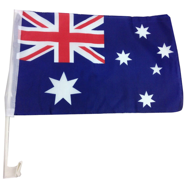 1x AUSTRALIA CAR FLAG with Window Clip Flags | Australia Day | 30cm x 45cm