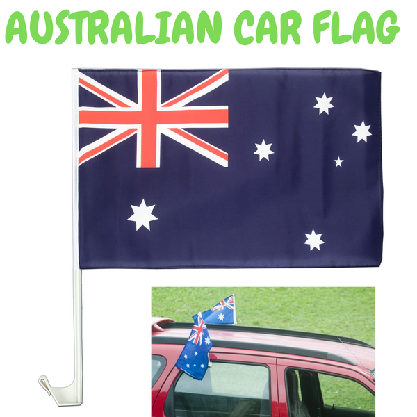 1x AUSTRALIA CAR FLAG with Window Clip Flags | Australia Day | 30cm x 45cm