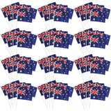12x Australian Hand Flags | Set of 8 (14cm x 21cm)