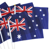 12x Australian Hand Flags | Set of 8 (14cm x 21cm)