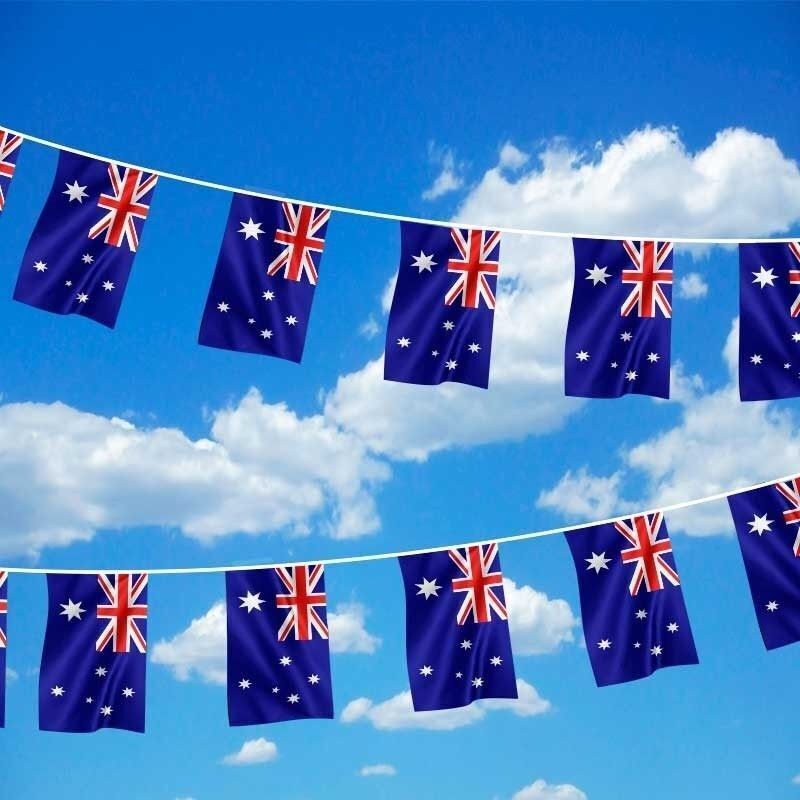 7m AUSTRALIA BUNTING FLAG | Australian Day Colours Party Banner Flags Decor