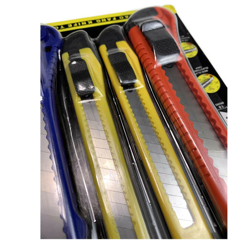 BOX CUTTER Knife | Retractable Blade | Durable Opener 18mm | 4 Pieces