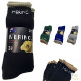 6 Pairs MERINO WOOL SOCKS Mens Heavy Duty Premium Thick Work Socks Cushion BULK - Mystery Mix of 2 Colours - 11-14