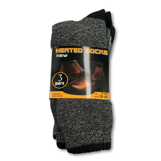 3 Pairs Men's THERMAL HEATED SOCKS | Warm Winter Comfort Men's Work | Size UK 7-11
