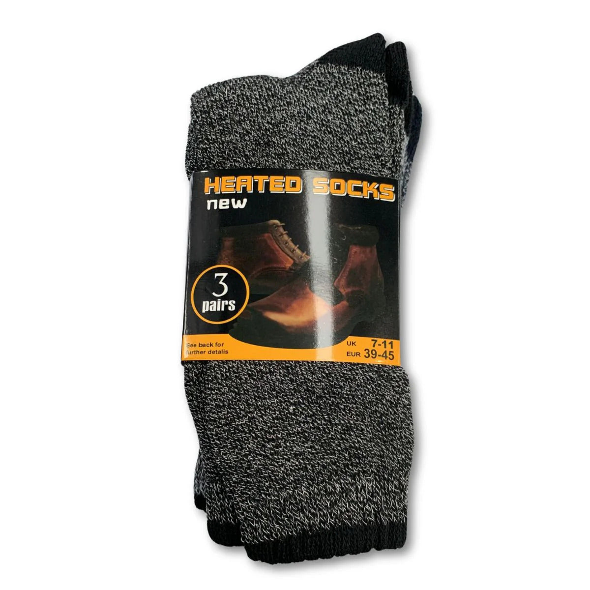 3 Pairs Men's THERMAL HEATED SOCKS | Warm Winter Comfort Men's Work | Size UK 7-11