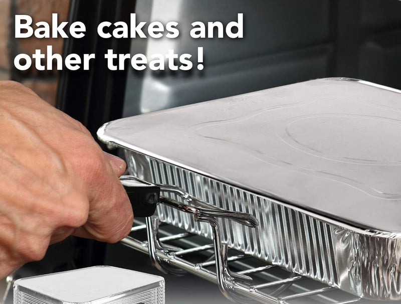 240x Aluminium Disposable Foil Food Container Trays Pans w/ Lids Covers Bulk  24cm*18cm*6cm