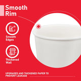 1000x 12oz Premium Paper Coffee Cups in White Bulk Wax Free Extra Strong in White