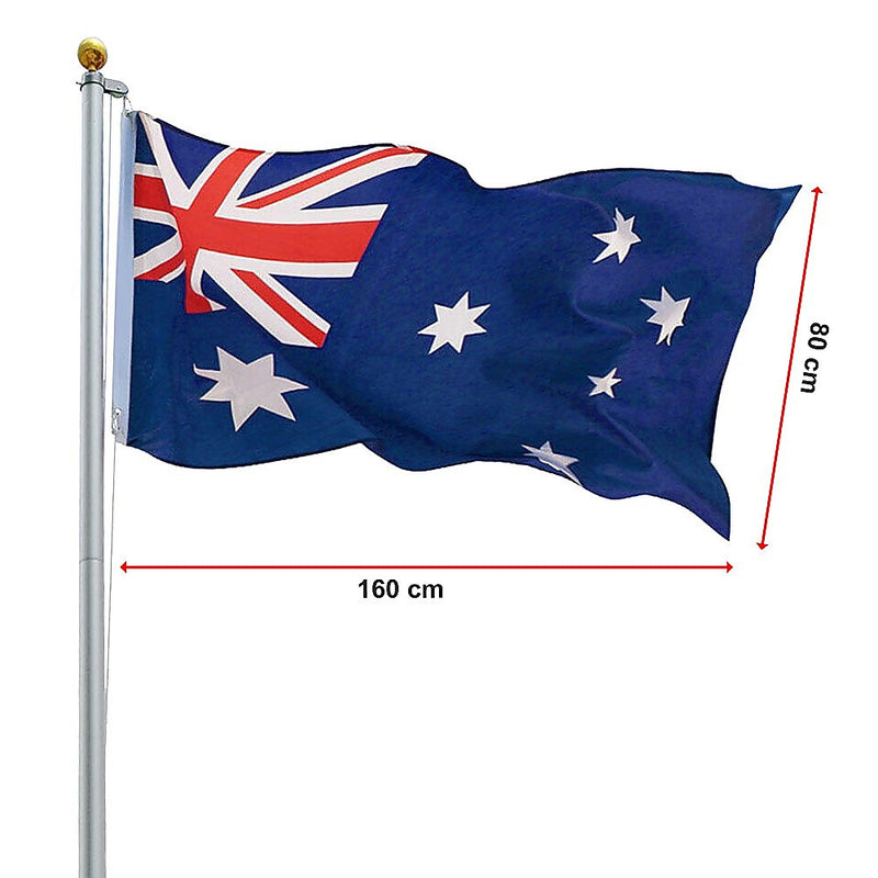 6.0m Flag Pole Full Set | Kit with Australian Flag