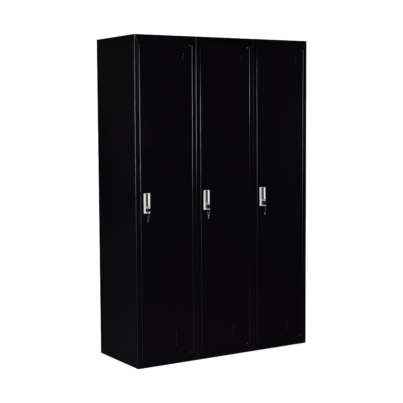 Three-Door Side by Side Office Gym Shed Storage Locker