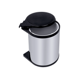 Kitchen Swing Pull Out Bin Stainless Steel Garbage Rubbish Waste Trash Can 14L