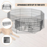 24" 8 Panel Pet Dog Playpen Puppy Exercise Cage Enclosure Fence Play Pen