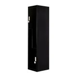 Black Two-Door L-shaped Office Gym Shed Storage Lockers